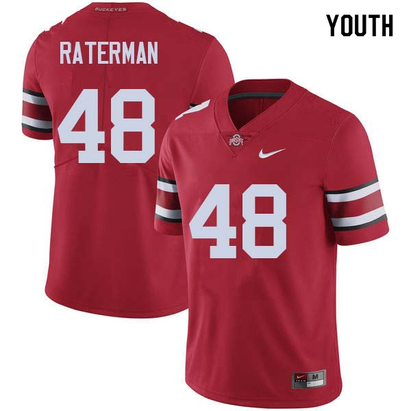 Youth #48 Clay Raterman Ohio State Buckeyes College Football Jerseys Sale-Red